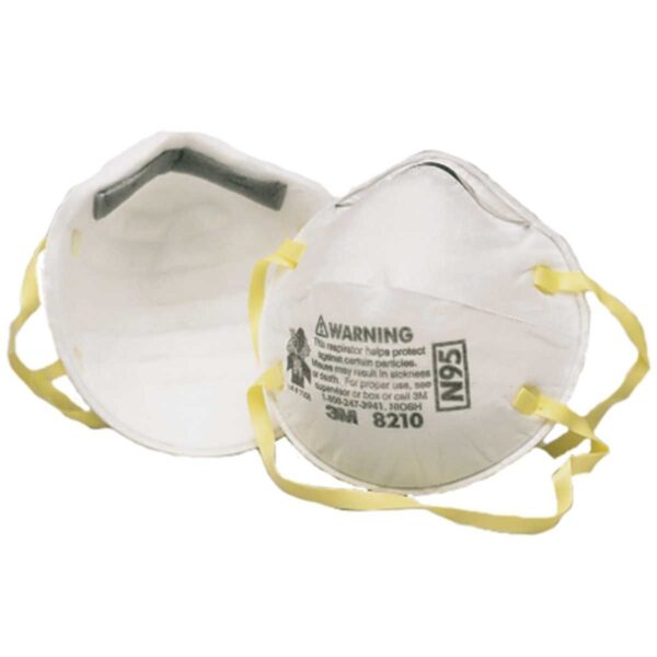 PPE FFP2 Protective Masks  8210, N95, Smoke, Dust, Grinding, Sanding, Sawing, Sweeping, 20/Pack